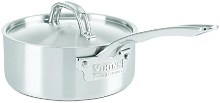 Тиган готвач Viking Culinary Professional 5-Слойная от Неръждаема стомана с капак, 12 См, Сребриста (4015-1002S)