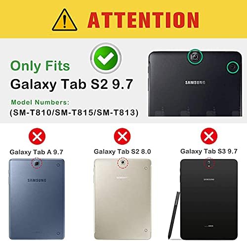 Калъф ALILANG за Samsung Galaxy Tab S2 9,7-инчов калъф (SM-T810/T815/T813) с вложки за карти, smart-калъф от