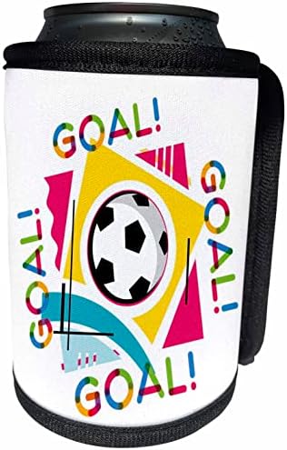 3d-Тегленето на футболна топка, цветен текст Гол, Goal, Гол. - Опаковки за бутилки-охладители (cc-364196-1)