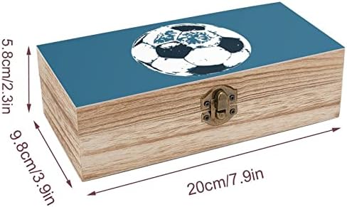 Футболна Топка Художествен Стил Дървена Кутия За Съхранение На Настолен Малък Декоративен Органайзер Кутии За