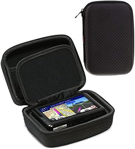 Navitech Черен Твърд калъф за носене за GPS, Съвместима с Tomtom Car Sat Nav GO 520, 5