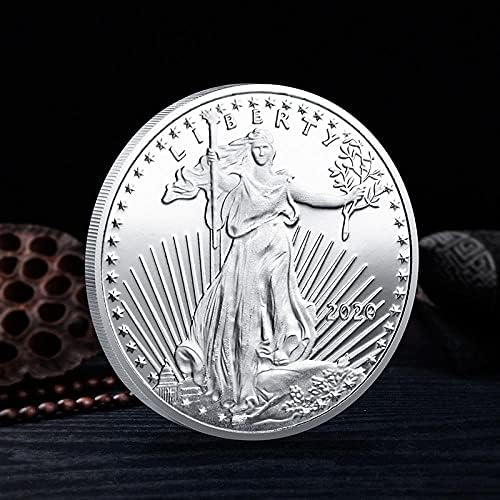 2020 Американската Свобода Дамски сребърно покритие Възпоменателна Монета Хоби Монета Виртуален Калъф За монети