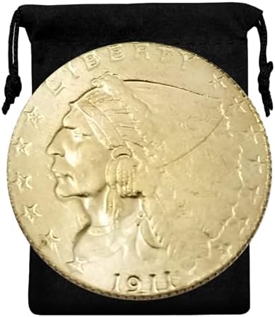 Kocreat Копие на 1911 Златна Монета с Главата на Индийския Орел 2,5 Долара -Точно Копие на Сувенирни Монети