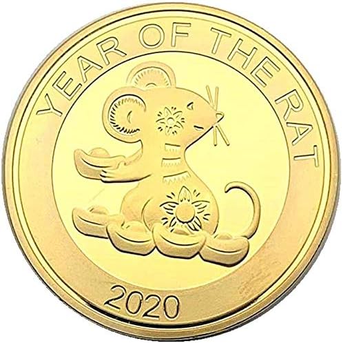 2020 Година Генгзи Зодиакални Годината на Плъха Животно Златни Възпоменателни Монети за Домашен интериор на