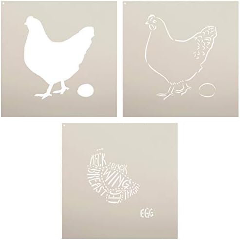 Шаблони за рязане на пиле - 3 част от StudioR12 | за многократна употреба шаблон от mylar | се Използва за colorization