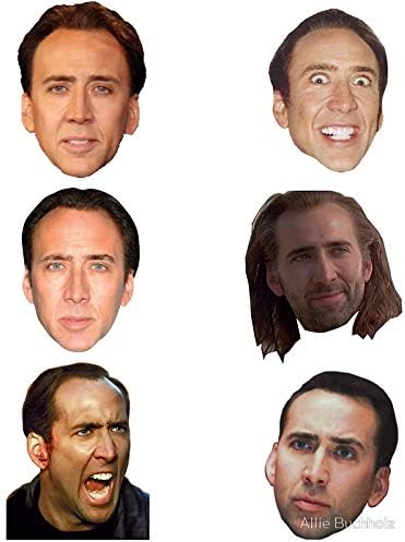 LA STICKERS Nicolas Cage Лица - Графични етикети - Стикер за автомобил, Стена, Лаптоп, Мобилен, Камион за Прозорци,