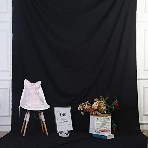 Фон HMTfoto Плътен Черен Фон Муслиновый Портрета на Фона на Екрана, за Снимка на Фона на Видео чрез търг (6x9