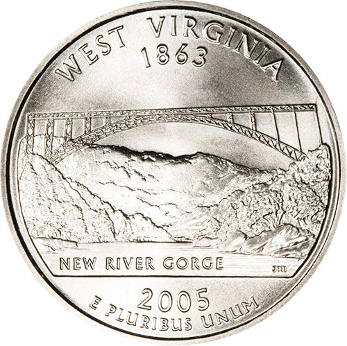 2005 P & D Сатинировка Избор тримесечие на щата Западна Вирджиния Необращенный Монетен двор на САЩ Комплект