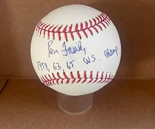 Рон Ферли 59 63 65 Шампион Доджърс Подписа M. l. Baseball Jsa Ah66084 - Бейзболни топки с автографи