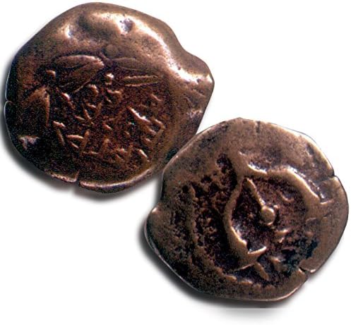 Съкровищата на американски монети Период на Римското Разпятие Колекция Лепт и Пирони вдовица