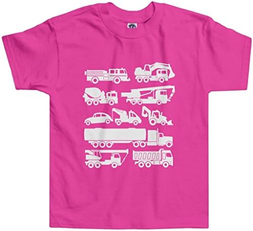 Тениска за деца Threadrock Little Girls' Trucks