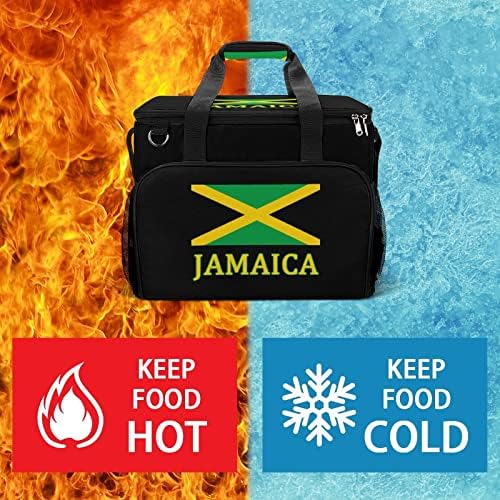 Ямайски Флаг Изолирано Чанта за Обяд за Еднократна Употреба Фланец Охладител Мъкна Храна Контейнер Кутия за
