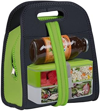 Mogingo Изолирано чанта-хладилник с цип - Неопреновая чанта-хладилник за обяд с Две дръжки за носене (жълт)