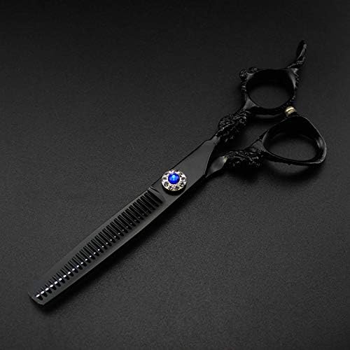 Ножица за подстригване на коса, 6 инча Японската стомана черна дръжка дракон фризьорски ножици за подстригване