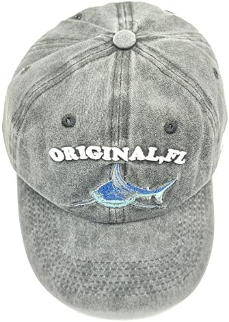 Акула бродирани памук бейзболни шапки се измиват проблемни татко шапка Реколта регулируема възстановяване на