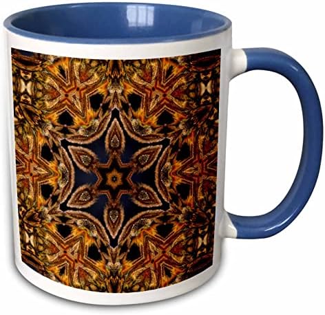 Керамична чаша 3dRose mug_42362_1 Турска декоративна цветна Мандала, 11 грама, Многоцветен