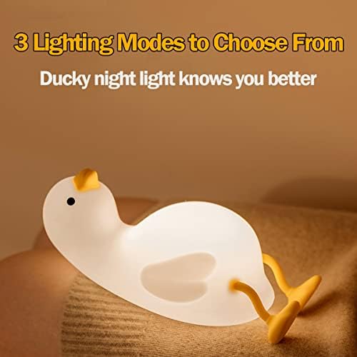 Добър точков лека нощ за деца, нощни лампа с хубава мека уточкой, силикон лампа с изображение на кавайных животни,