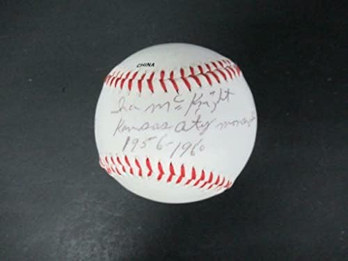 Айра Макнайт (КС Monarchs) Подписа Бейзболен автограф Auto PSA/DNA AK24818 - Бейзболни топки с автографи