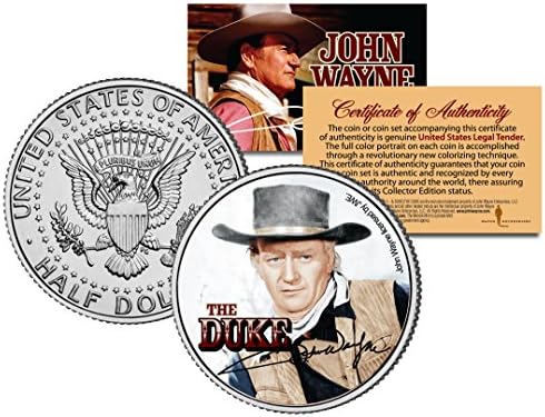 ДЖОН Уейн - ЛИЦЕНЗИРАНА монета на САЩ в Полдоллара DUKE Red River Кенеди, JFK
