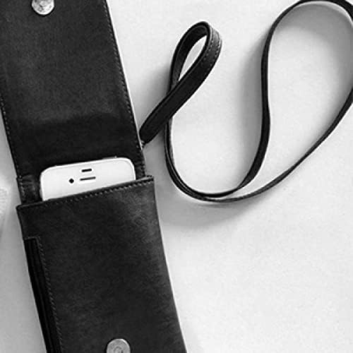 Япония Азия Сакура Хю Контура На Телефона В Чантата Си Портфейл Окачен Мобилен Калъф Черен Джоба