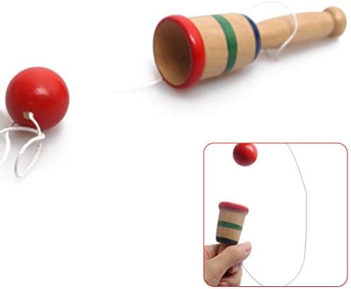 Играчка на прочетеното с топката Kendama Cup: Дървена топка-капан За Деца и Възрастни, Топката-Рамо с Струнна