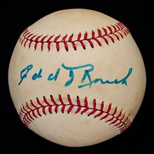 Около 1980 година Сингъл Учил Roush С автограф ONL (Фини) Бейзболен JSA E98178 - Бейзболни Топки С Автографи
