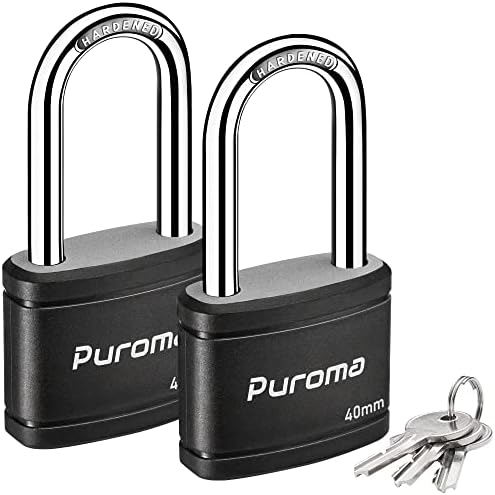 Puroma 2 Пакета, Окачени Заключване с 3 ключа, 1,8-Инчов Заключване на шкафчето, 40 мм, Тежки Брави за врата,