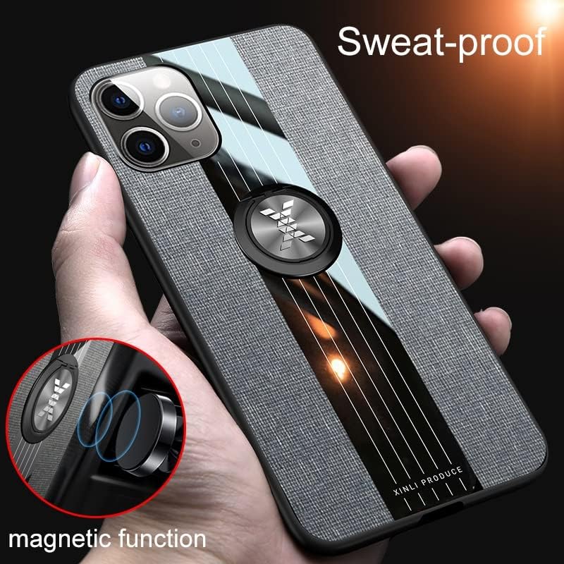 Калъф за мобилен телефон, съвместим с калъф iPhone 11 Pro, с магнитна поставка на 360 °, Мултифункционален калъф