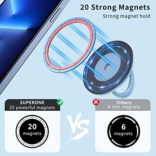 Магнитен държач за телефон SUPERONE Mag Safe за iPhone 14 13 12 Pro Max/Pro/Mini 14 Plus с регулируем пръстен