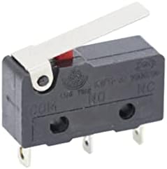 Бутон за включване QISUO 10 БР Микропереключатель 2/3Pin NO/NC Мини-крайния изключвател 5A 250VAC KW11-3Z Сачмен електродъгово лост щелчкового действия микропереключатели (Цвят: 3