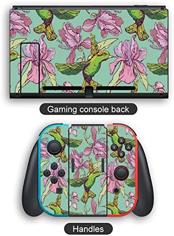 Стикер с ключа Colibri и цветя, Симпатичен Модел, Пълна Защита на кожата за Nintendo Превключвател за Switch