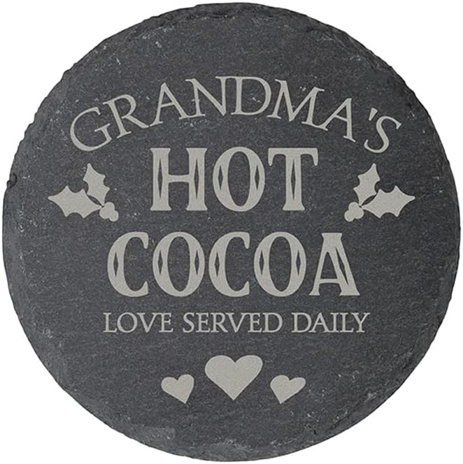 Сланцевая поставка за горещо какао Carson Home Grandma's, диаметър 4 инча, Комплект от 4