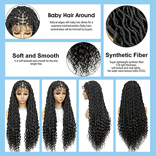 Плетени Перуки от побеляване на косата за черни жени, 32-инчов Синтетични Перука на Дантели с Детски Коса, Сплетен